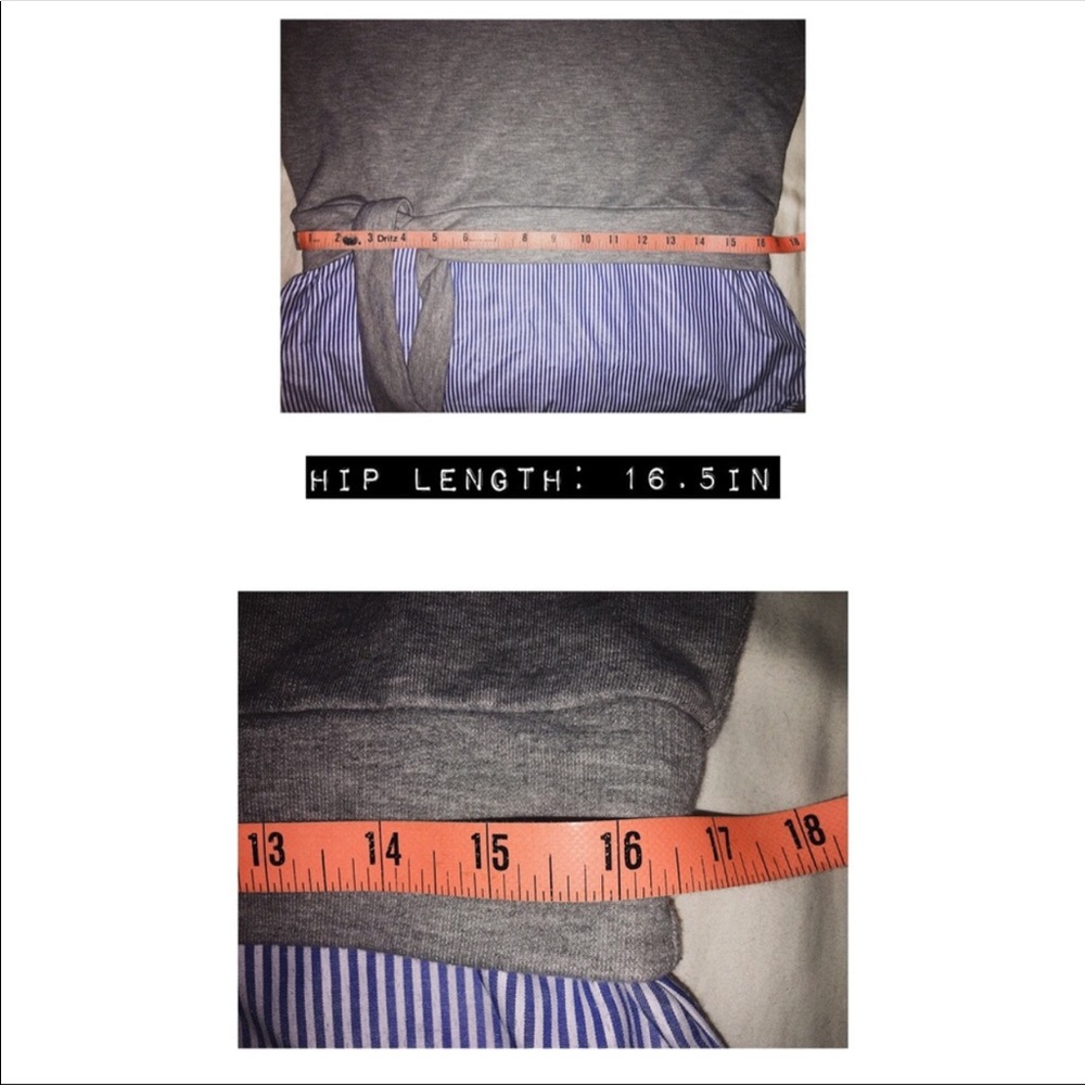 Grey + Blue Stripe Sweater - Picture 7 of 7